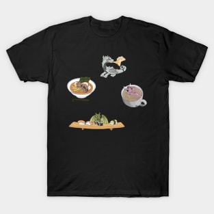 Hungry Baby Dragon Set of 4 T-Shirt